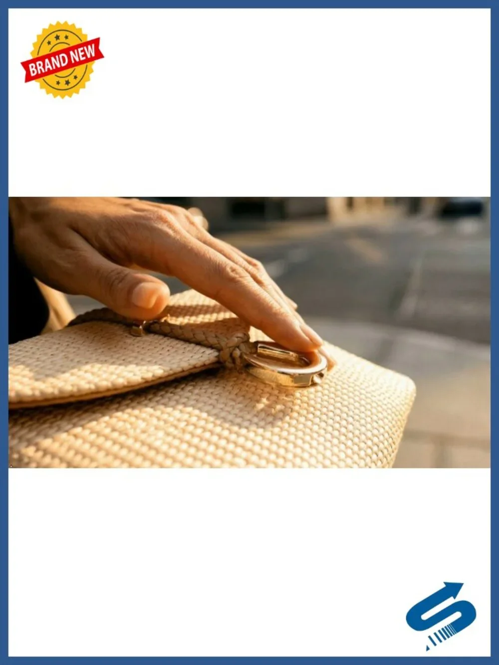 Raffia Straw Woven Clutch Evening Bag Convertible Crossbody